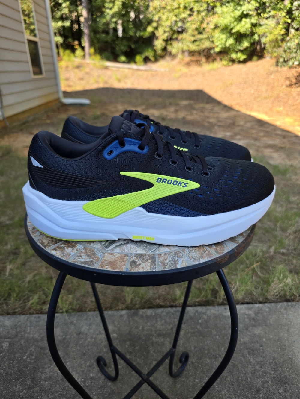 Brooks Ghost Max 3 1104641D078 Black/Lime Running Shoes Sneakers Men Sz 13 D